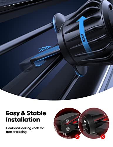 Lamicall Magnetic Car Phone Holder Vent 2023 Upgrade 6X N52 Strong Magnets, Universal Mobile Phone Mount Hook, 360 Rotating Air Vent Cradle for iPhone, Samsung, Huawei, All Smartphones & Tablets