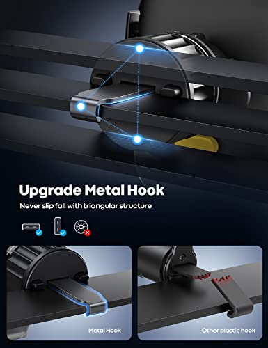 Lamicall Car Vent Phone Holder - [2023 Spring Clip] Quick Release Car Phone Mount with Metal Hook, Universal Air Vent Cradle for iPhone 14 13 12 11 Pro Max Plus Mini, Xs XR X, Samsung S23, 4-7” Phone