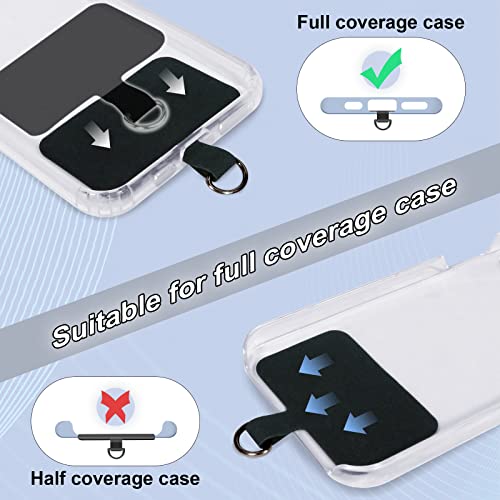 ROCONTRIP Crossbody Phone Lanyard Patch Neck Strap Lanyard with Detachable Neckstrap Compatible with Most Smartphone(Black)