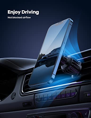 Lamicall Magnetic Car Phone Holder Vent 2023 Upgrade 6X N52 Strong Magnets, Universal Mobile Phone Mount Hook, 360 Rotating Air Vent Cradle for iPhone, Samsung, Huawei, All Smartphones & Tablets