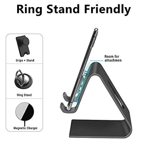 Phone Stand, 2 Pack Cell Phone Stand Universal Mobile Phone Stand Desktop Cradle Holder for Tablet Smartphone Dock Compatible Phone 11/11 Pro XR XS Max X 8 7 6 6s Plus 5s, Accessories, Desk-Black