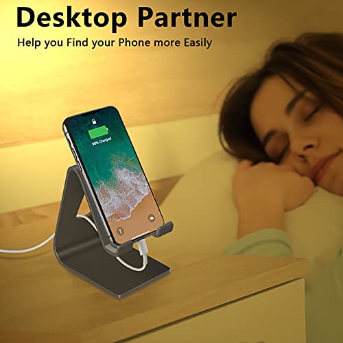 Phone Stand, 2 Pack Cell Phone Stand Universal Mobile Phone Stand Desktop Cradle Holder for Tablet Smartphone Dock Compatible Phone 11/11 Pro XR XS Max X 8 7 6 6s Plus 5s, Accessories, Desk-Black