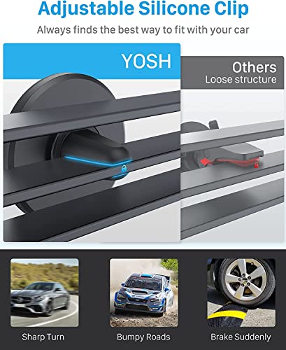 YOSH Mag-Safe Air Vent Car Mount Magnetic Car Phone Holder, Magnet Mobile Phone Holder for Car Vent, Car Cradle for iPhone 14/13/12 Series & MagSafe Case without Extra Metal Plates
