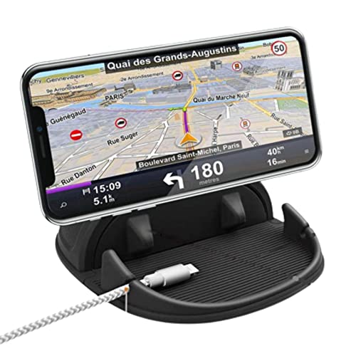 Smart Kraft CAR PHONE HOLDER FOR CARS, SILICONE CAR PHONE MOUNT, BLACK MOBILE PHONE HOLDER FOR CAR DASHBOARDS, SLIP FREE CAR ACCESSORIES FOR WOMEN, IPHONE CAR HOLDER, GADGETS FOR MEN