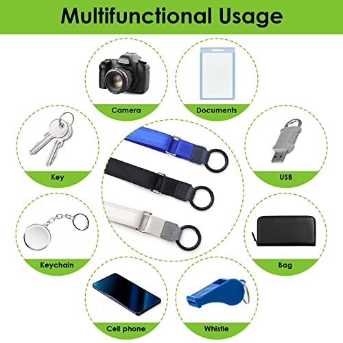 Molain Phone Lanyards for Around the Neck, Universal Cell Phone Lanyard Crossbody, Adjustable Mobile Phone Straps, Nylon Patch Phone Neck Strap Compatible with All Smartphones (3 Pcs, Black+Blue+Gray)