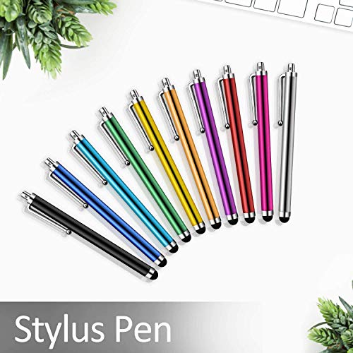 Mixoo Stylus Pen [10 Pack] Universal Capacitive Touch Screen Pens for Tablets, iPad Mini, iPad Pro, iPad Air, Smartphones, Samsung Galaxy - Multiple Colors