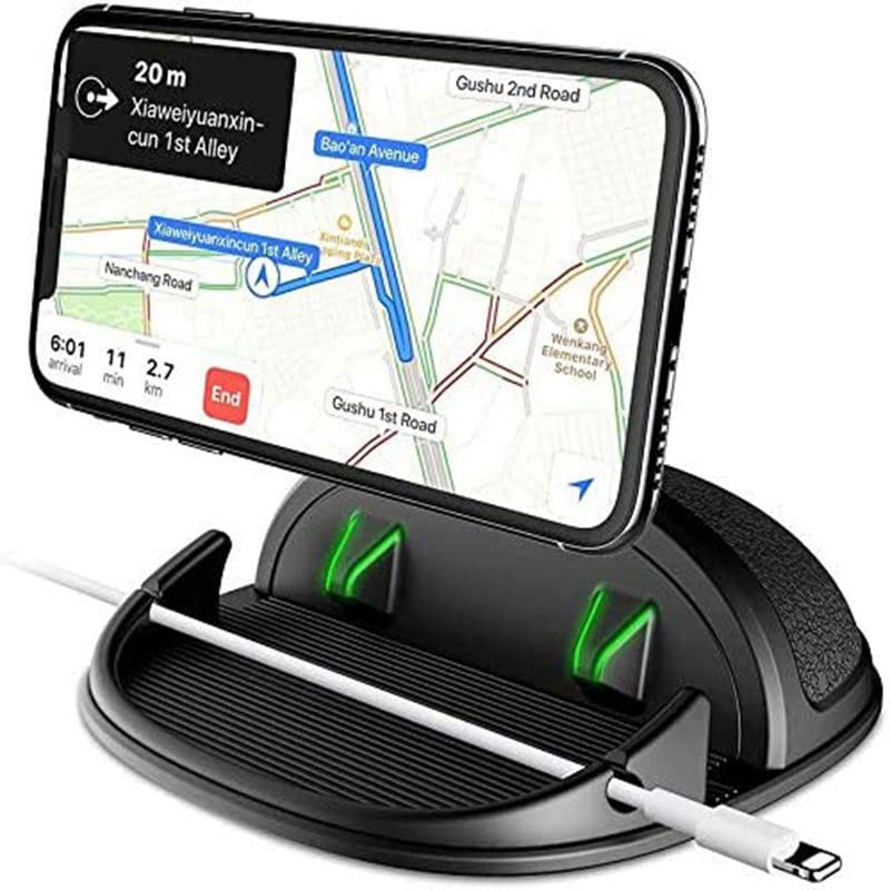Smart Kraft CAR PHONE HOLDER FOR CARS, SILICONE CAR PHONE MOUNT, BLACK MOBILE PHONE HOLDER FOR CAR DASHBOARDS, SLIP FREE CAR ACCESSORIES FOR WOMEN, IPHONE CAR HOLDER, GADGETS FOR MEN