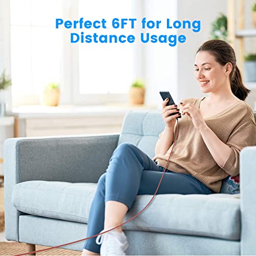 iPhone Charger Cable, Lightning Cable 3Pack 6FT/1.8M iPhone Charger Braided Long iPhone Charger Lead USB Fast Charging Cable Compatible with iPhone 11/Pro/Xs Max/X/8/7/Plus/6S/6/SE/5S iPad and More