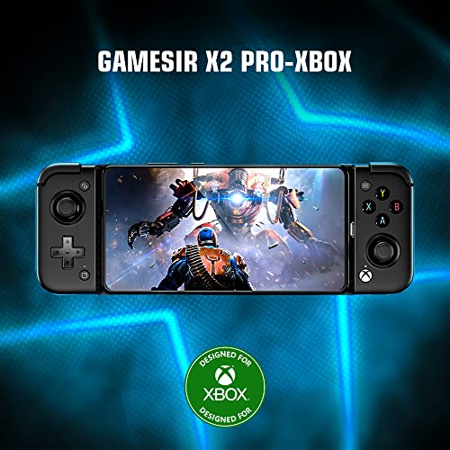 GameSir X2 Pro Mobile Controller for Android Support Xbox Cloud Gaming, Stadia, Luna, Android Controller with Mappable Back Buttons, Detachable ABXY Buttons [1 Month Xbox Game Pass Ultimate]