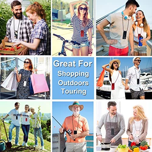 UYMO Crossbody Cell Phone Case for iPhone 14 Plus 6.7", with 2 Pack Tempered Glass Screen Protector + 1 Pack Camera Lens Protector,Adjustable Necklace Lanyard Cover Holder with Cord Strap - Rainbow