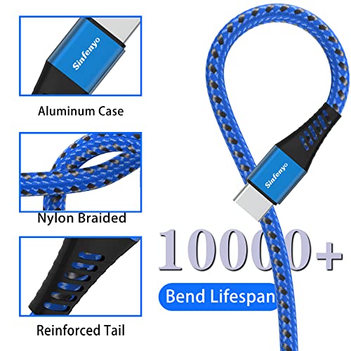 USB C Cable Type C Charger Cable 1M Fast Charging Cable Lead Nylon Braided Phone USB-C Charger Cable for Samsung Galaxy S23 S22 S21 Ultra S20 Fe Plus S10 S9 S8 A40 A50 A70 A20e A3 A5 2017,Note 20 10