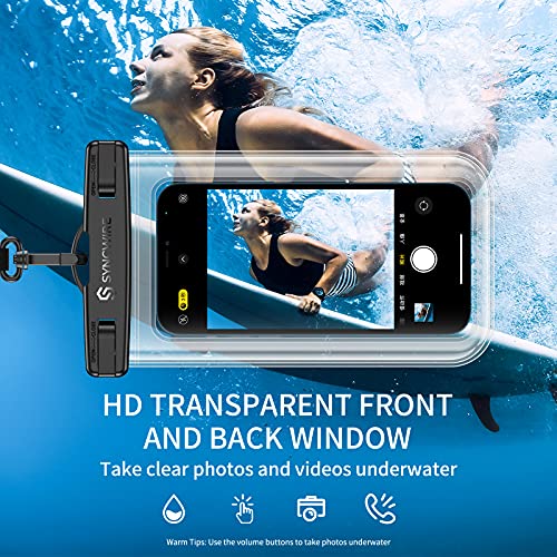 Syncwire Waterproof Phone Pouch [2-Pack] - Universal IPX8 Waterproof Phone Case Dry Bag with Lanyard Compatible with iPhone 13 Pro Max/12/11 Pro XS MAX XR X 8 7 6 Plus 5s Samsung S20+ More Up to 7"