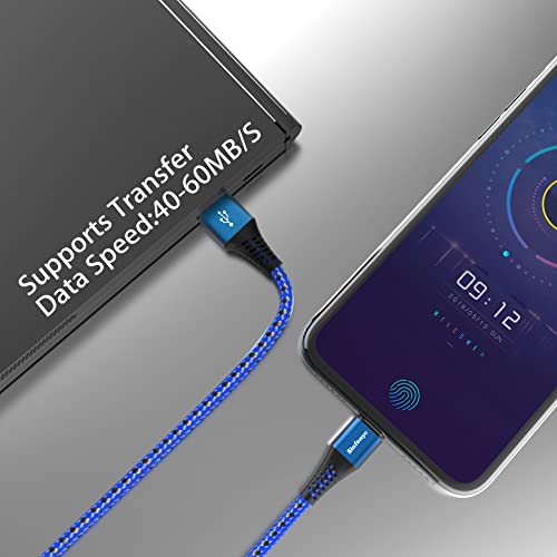 USB C Cable Type C Charger Cable 1M Fast Charging Cable Lead Nylon Braided Phone USB-C Charger Cable for Samsung Galaxy S23 S22 S21 Ultra S20 Fe Plus S10 S9 S8 A40 A50 A70 A20e A3 A5 2017,Note 20 10