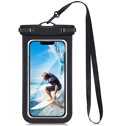 KKM Waterproof Phone Pouch, IPX8 Waterproof Phone Case Cell Phone Dry Bag with Adjustable Lanyard for iPhone 14 Pro/14 Pro Max/14/14 Plus/13/12/11/XS, Samsung S22 S20 More Up to 6.9 Inches