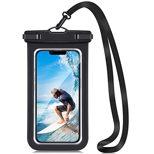 KKM Waterproof Phone Pouch, IPX8 Waterproof Phone Case Cell Phone Dry Bag with Adjustable Lanyard for iPhone 14 Pro/14 Pro Max/14/14 Plus/13/12/11/XS, Samsung S22 S20 More Up to 6.9 Inches