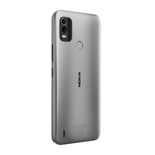 Nokia C21 Plus Smartphone with 6.5" HD+ Display, Toughened Glass, 2-Day Battery Life, 13MP Dual-Camera with HDR, Panorama & Beautification, Clean OS, 2 Years Security Updates, Dual-Sim - Grey