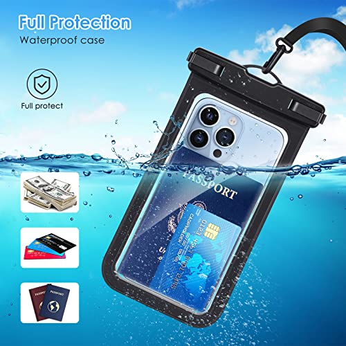 KKM Waterproof Phone Pouch, IPX8 Waterproof Phone Case Cell Phone Dry Bag with Adjustable Lanyard for iPhone 14 Pro/14 Pro Max/14/14 Plus/13/12/11/XS, Samsung S22 S20 More Up to 6.9 Inches