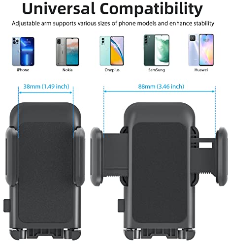 GVTECH Car Phone Holder, Dashboard Windscreen Car Phone Mount, Universal Car Cradle 360° Rotatable Extendable Arm One Button Release stand for iPhone 13 12 11 Pro Max XS Max Xr X 8 7 6s Plus, Samsung