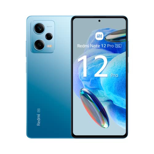 Xiaomi Redmi Note 12 Pro 5G, 120Hz AMOLED display, Snapdragon® 5G processor, 33W 5000mAh, Sky Blue 6GB RAM 128GB ROM (UK Version 2 Year Warranty)