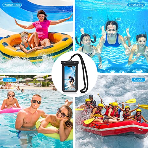 KKM Waterproof Phone Pouch, IPX8 Waterproof Phone Case Cell Phone Dry Bag with Adjustable Lanyard for iPhone 14 Pro/14 Pro Max/14/14 Plus/13/12/11/XS, Samsung S22 S20 More Up to 6.9 Inches