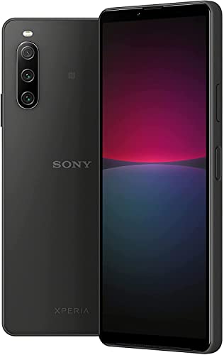 Sony Xperia 10 IV - Android Smartphone, 6 inch 21:9 Wide OLED Cell Phone - 3-Lens Camera - 3.5mm Jack Plug - 6GB RAM - 128GB Storage - Dual Hybrid SIM (Black)
