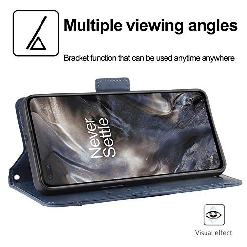 Phone Case for Oneplus Nord /5G With Tempered Glass Screen Protector Card Holder Slot Stand Kickstand Shockproof Protective Wallet Purse Leather oneplusnord 1 plus 1plus one+ one + 1+ one+ Black