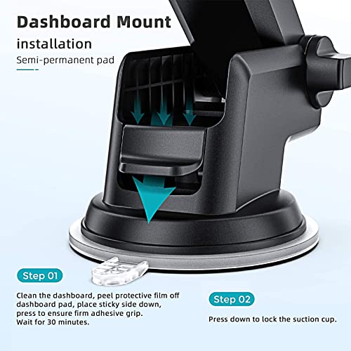 Car Phone Holder,3 in 1 Super Stable for Car Dashboard/Windscreen/Air Vent,Car Mount Cradle for Samsung S23 S21 S20 S22 Plus Ultra FE 5G A12 A14 A54 A42 A41 A10,Note 10 20,Oppo Find X3 X2 Pro A53 A74