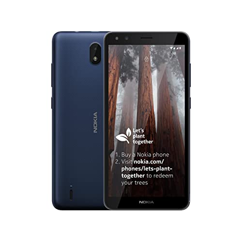 Nokia C01 Plus 5.45 Inch Android (Go Edition) UK SIM Free Smartphone with 1 GB RAM and 16 GB Storage (Dual SIM) - Blue (Renewed)