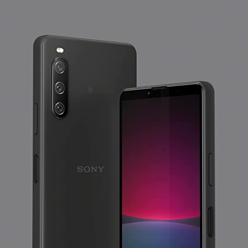 Sony Xperia 10 IV - Android Smartphone, 6 inch 21:9 Wide OLED Cell Phone - 3-Lens Camera - 3.5mm Jack Plug - 6GB RAM - 128GB Storage - Dual Hybrid SIM (Black)
