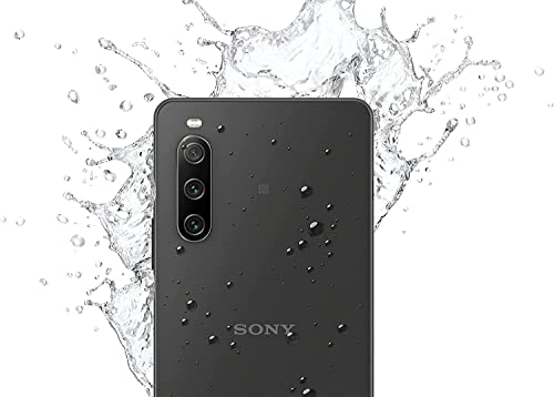 Sony Xperia 10 IV - Android Smartphone, 6 inch 21:9 Wide OLED Cell Phone - 3-Lens Camera - 3.5mm Jack Plug - 6GB RAM - 128GB Storage - Dual Hybrid SIM (Black)