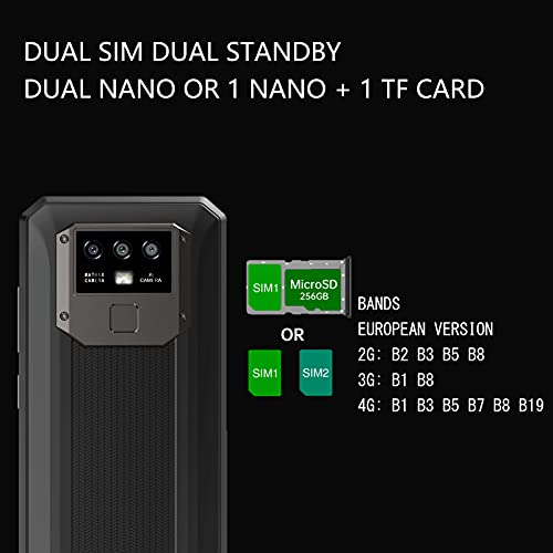 OUKITEL 10000mAh Battery Mobile Phones SIM Free Unlocked, K15 Plus 6.52-Inch 18W Fast+Reverse Charge, Android 11 4G Dual SIM Smartphone, 13MP Triple Camera 32GB+4GB Fingerprint Face ID NFC Black