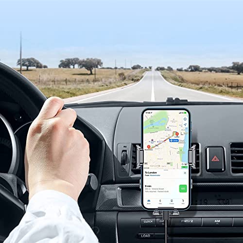 AYSHINY Car Phone Holder 3 in 1 Mobile Phone Stand Long Arm Extendable Windscreen Car Phone Mount 360° Rotation Air Vent Car Phone Holder, Iphone Car Holder 14/13/12/11 Plus Pro, Pro Max, Samsung