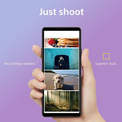 Sony Xperia 10 IV - Android Smartphone, 6 inch 21:9 Wide OLED Cell Phone - 3-Lens Camera - 3.5mm Jack Plug - 6GB RAM - 128GB Storage - Dual Hybrid SIM (Black)