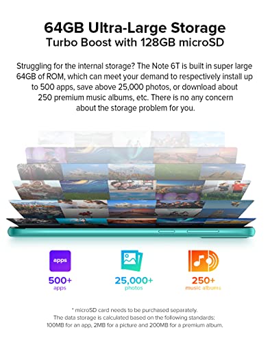 Android 12 Mobile Phone Unlocked Ulefone NOTE 6T, 2.0GHz Quad Core 3GB+64GB, 8.5mm Ultra Slim DUAL SIM-Free Smartphone, 6.1'' HD+ Screen, 3-Card Slot, 4G Phone, 13MP+5MP Camera, Face Unlock GPS Purple