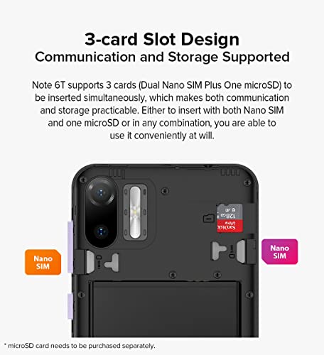 Android 12 Mobile Phone Unlocked Ulefone NOTE 6T, 2.0GHz Quad Core 3GB+64GB, 8.5mm Ultra Slim DUAL SIM-Free Smartphone, 6.1'' HD+ Screen, 3-Card Slot, 4G Phone, 13MP+5MP Camera, Face Unlock GPS Purple