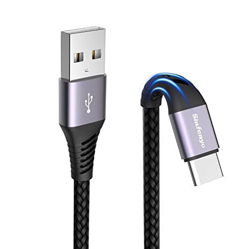 USB C Cable Type C Charger Cable 1M Fast Charging Cable Lead Nylon Braided Phone USB-C Charger Cable for Samsung Galaxy S21 S22 Ultra S20 Fe Plus S10 S9 S8 A40 A50 A70 A20e A3 A5 2017,Note 20 8 9 10