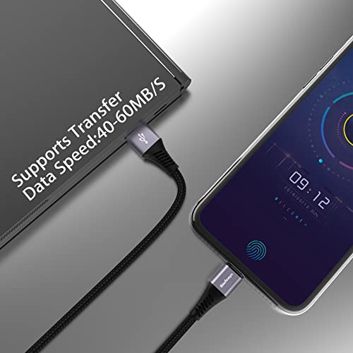 USB C Cable Type C Charger Cable 1M Fast Charging Cable Lead Nylon Braided Phone USB-C Charger Cable for Samsung Galaxy S21 S22 Ultra S20 Fe Plus S10 S9 S8 A40 A50 A70 A20e A3 A5 2017,Note 20 8 9 10