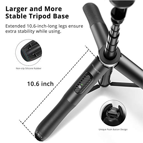 ATUMTEK 1.3m Selfie Stick Tripod, All in One Extendable Phone Tripod Stand with Bluetooth Remote 360° Rotation for iPhone and Android Phone Selfies, Video Recording, Vlogging, Live Streaming, Black