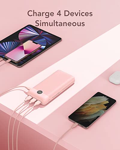 VEGER Power Bank-30000mAh, 20W Fast Charging PD18W QC 3.0 USB C Battery Pack Portable Charger with 4 Outputs & 2 Inputs Compatible with iPhone/iPad/Samsung Phones Tablet and More