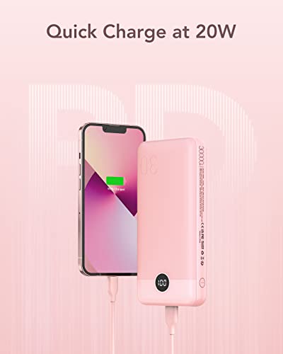 VEGER Power Bank-30000mAh, 20W Fast Charging PD18W QC 3.0 USB C Battery Pack Portable Charger with 4 Outputs & 2 Inputs Compatible with iPhone/iPad/Samsung Phones Tablet and More