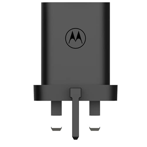 Motorola Original- TurboPower 20W QC 3.0 Mains Wall Charger/Power Adapter with SKN6473A 1m USB-A to USB-C cable in original packaging.