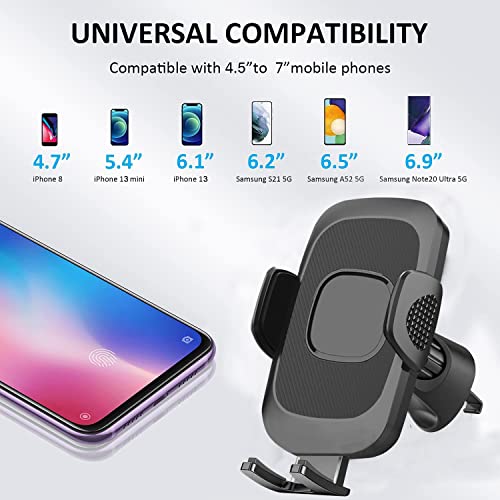 3 in 1 Car Phone Holder Dashboard/Windshield/Air Vent,Car Mount Cradle for Samsung S20 S21 S23 Plus Ultra FE 5G A23 A13 A53 A14 A52 A72 A32,iPhone 12 14 11 13 Pro Max XR XS,Xiaomi Redmi Note 10 9 Pro