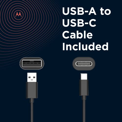 Motorola Original- TurboPower 20W QC 3.0 Mains Wall Charger/Power Adapter with SKN6473A 1m USB-A to USB-C cable in original packaging.