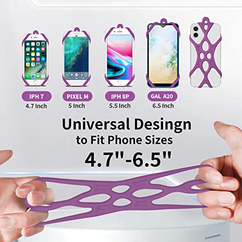 ROCONTRIP 2 in 1 Cell Phone Lanyard Strap Case Holder with Detachable Neckstrap Universal for Smartphone iPhone 8,7 6S iPhone 6S Plus, Google Pixel LG HTC Huawei P10 4.7-6.5 inch (Lotus Purple)