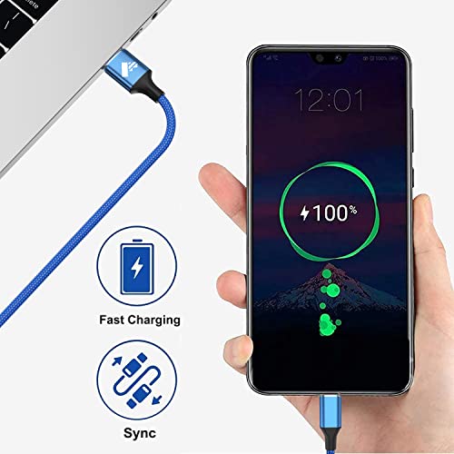 USB C Charger Cable 2Pack 1M USB-C Fast Charging Lead Type C Charger for Samsung Galaxy S21 S20 Fe Plus S10 S9 S8 A11 A12 A13 A21s A51 A70 Tab,Huawei P30 P20 P40,Google Pixel,Xiaomi,Sony Xperia