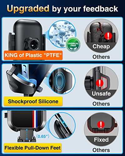 VANMASS Newest Upgraded【Rock Solid】Car Phone Holder Air Vent Mount,【fit 99% Car】360°Rotatable Mobile Phone Cradle Stand with Adjustable Clip Accessories Universal for iPhone 14 13 12 Pro Max Samsung