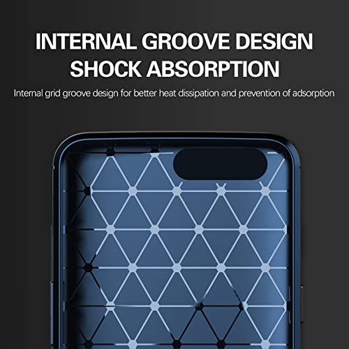 Compatible with OnePlus 5 Case and Tempered Glass Screen Protector with Shockproof Slim Soft TPU Silicone Phone Cover for OnePlus5 A5000 One Plus5 1 Plus 1plus Five One+ + 1+5 1+ 5 Women Men Blue