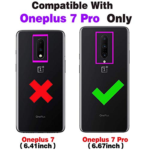 Phone Case for Oneplus 7 Pro with Tempered Glass Screen Protector Cover and Magnetic Stand Ring Holder Accessories Shockproof Silicone Oneplus7Pro One Plus Plus7pro 1 1Plus OnePlus7 7Pro + 1+7 black