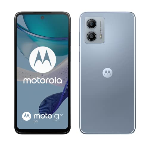 Motorolo moto (g53 5G, 6.5 Inch 120 Hz Display, 50 MP Camera, Dolby Atmos Stereo Speakers, 5000 mAh Battery,TurboPower Charging, 5G, Snapdragon 480+ Processor, 4/128 GB, Dual SIM), Arctic Silver