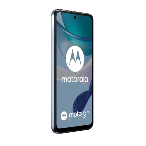 Motorolo moto (g53 5G, 6.5 Inch 120 Hz Display, 50 MP Camera, Dolby Atmos Stereo Speakers, 5000 mAh Battery,TurboPower Charging, 5G, Snapdragon 480+ Processor, 4/128 GB, Dual SIM), Arctic Silver